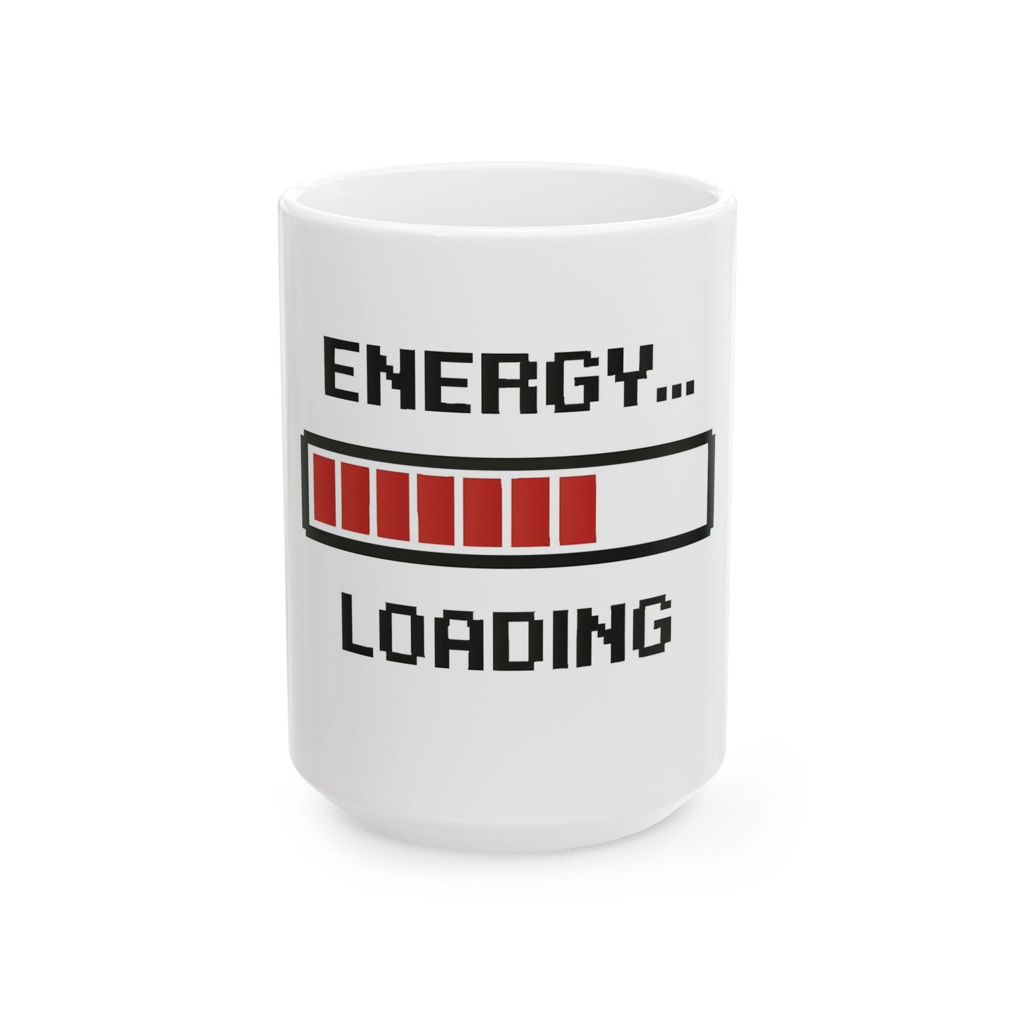 Energy Loading Mug — Pixel Progress Bar Coffee Cup (11oz, 15oz)