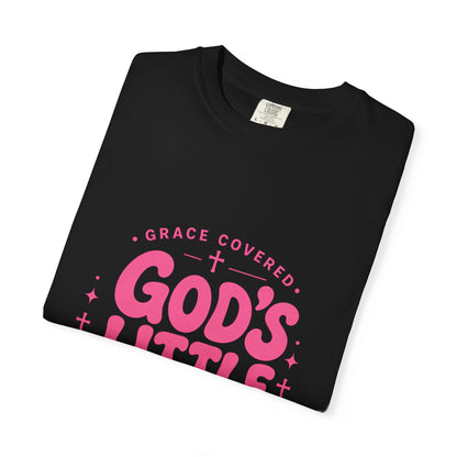 God's Little Girl T‑Shirt — Pink Faith Graphic Tee