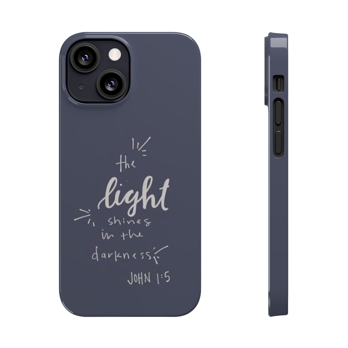 The Light Shines in the Darkness (John 1:5) iPhone Slim Phone Case — Christian Scripture Phone Case