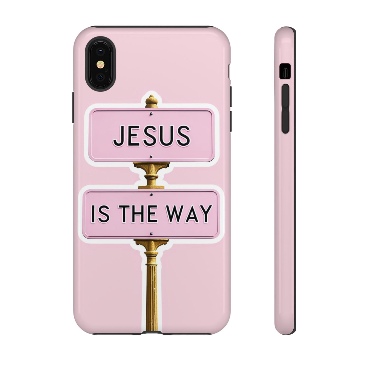 Jesus Is The Way Phone Case — Pink Tough Protective Case