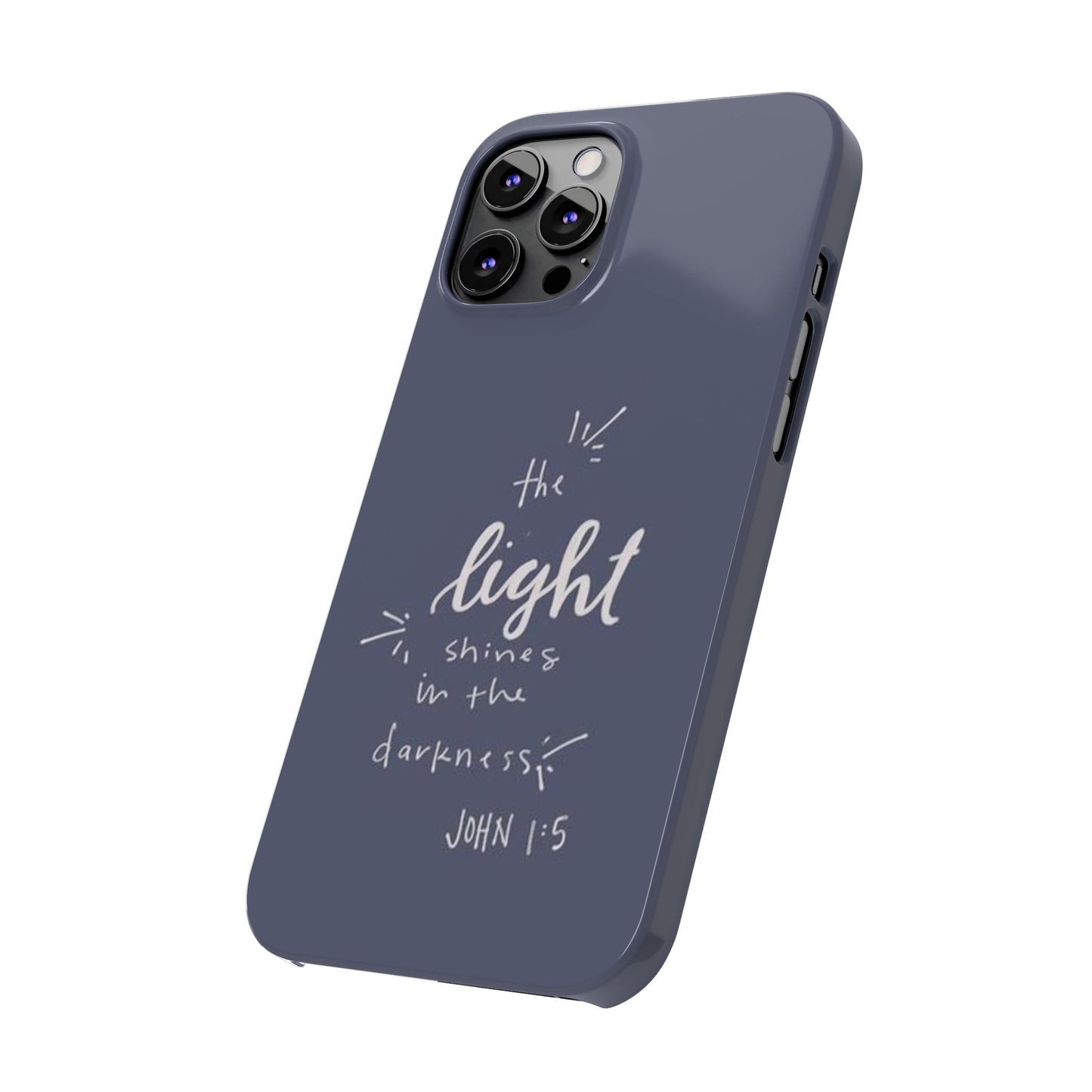 The Light Shines in the Darkness (John 1:5) iPhone Slim Phone Case — Christian Scripture Phone Case