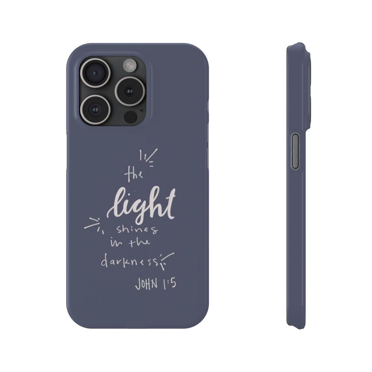 The Light Shines in the Darkness (John 1:5) iPhone Slim Phone Case — Christian Scripture Phone Case