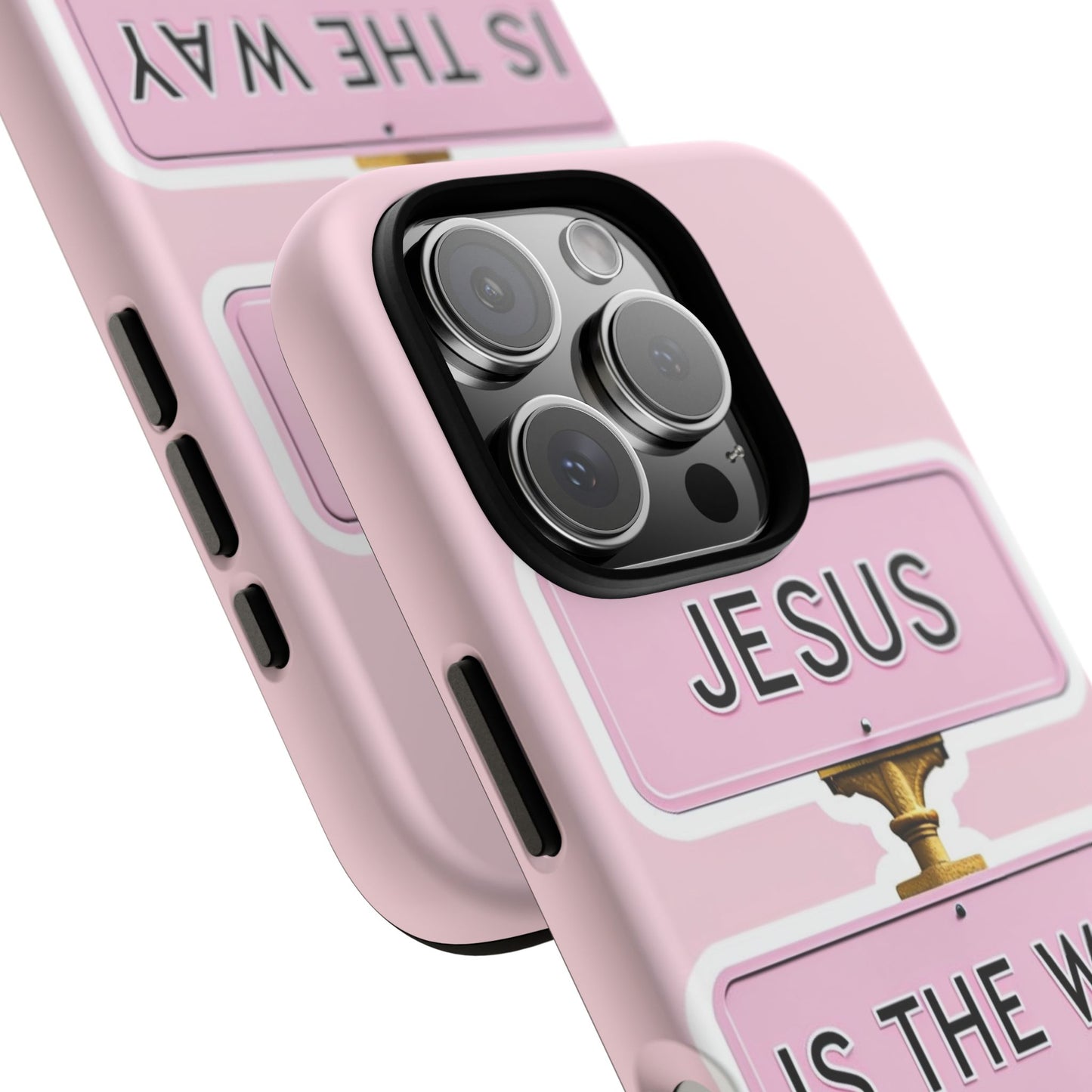 Jesus Is The Way Phone Case — Pink Tough Protective Case