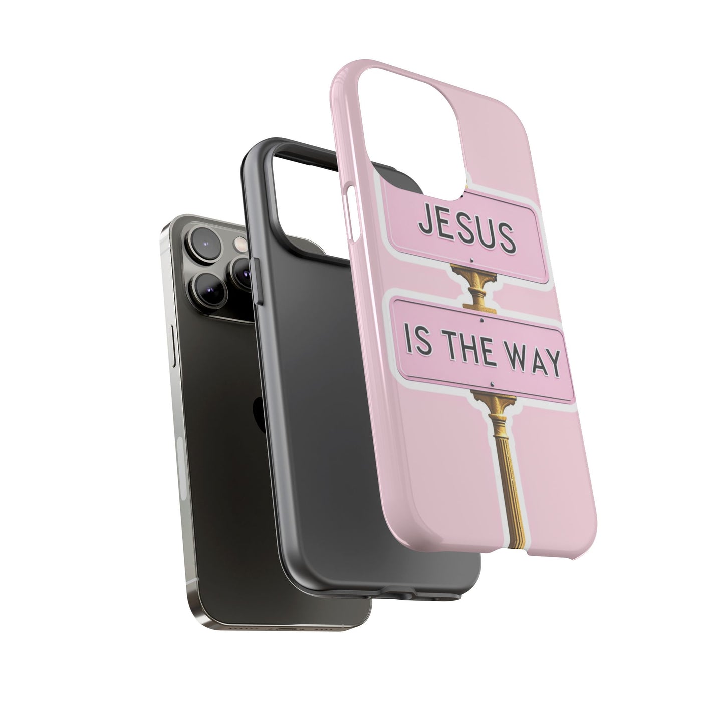 Jesus Is The Way Phone Case — Pink Tough Protective Case