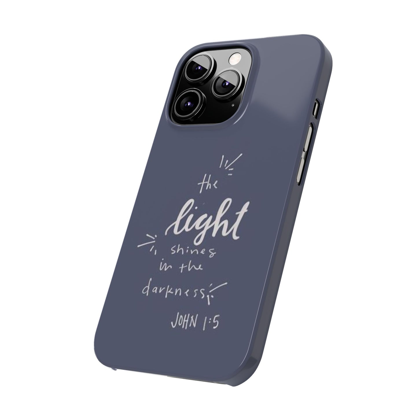 The Light Shines in the Darkness (John 1:5) iPhone Slim Phone Case — Christian Scripture Phone Case