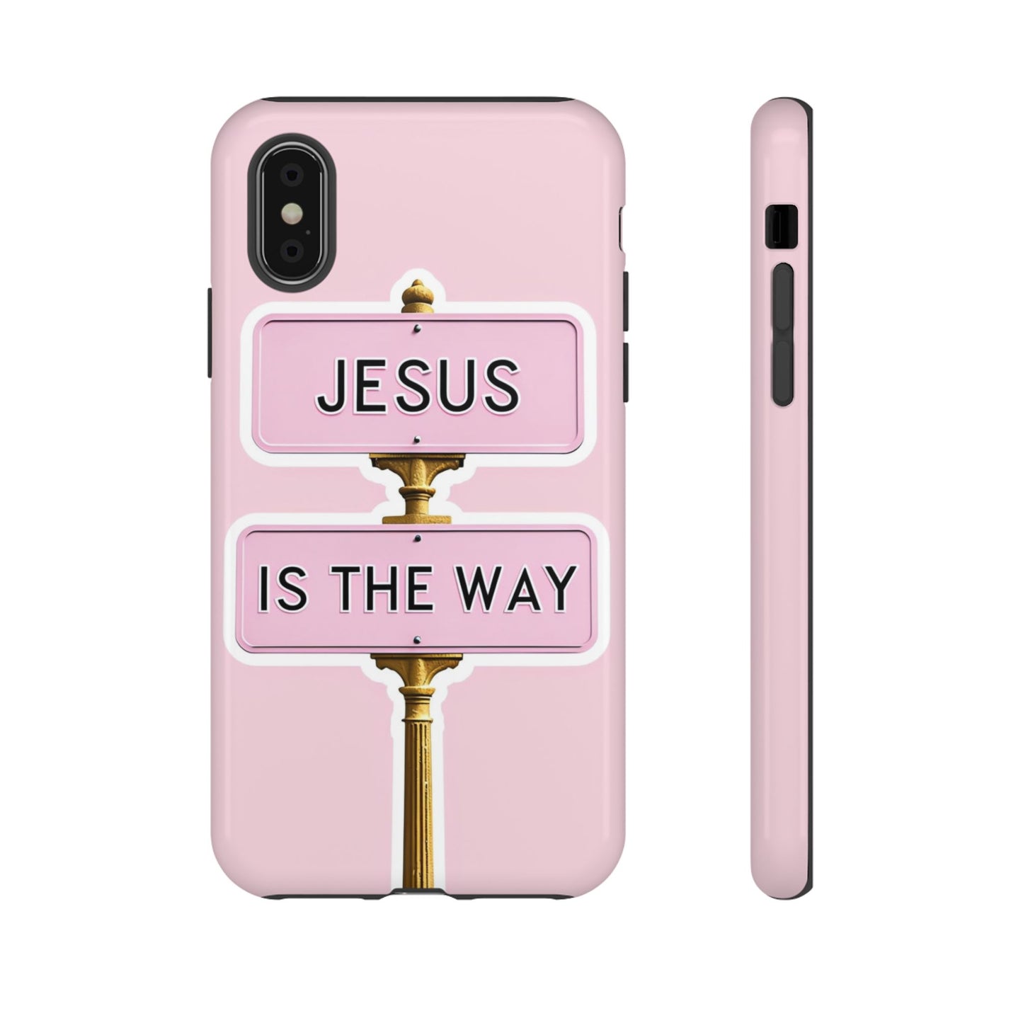 Jesus Is The Way Phone Case — Pink Tough Protective Case