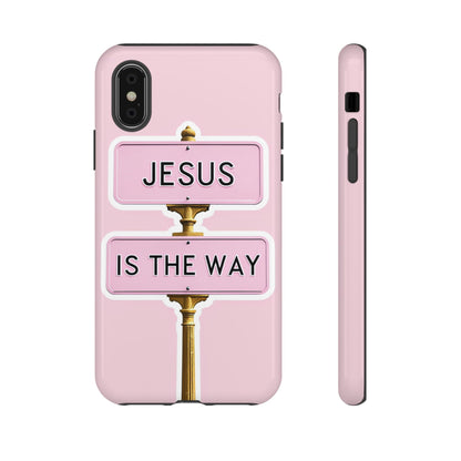 Jesus Is The Way Phone Case — Pink Tough Protective Case