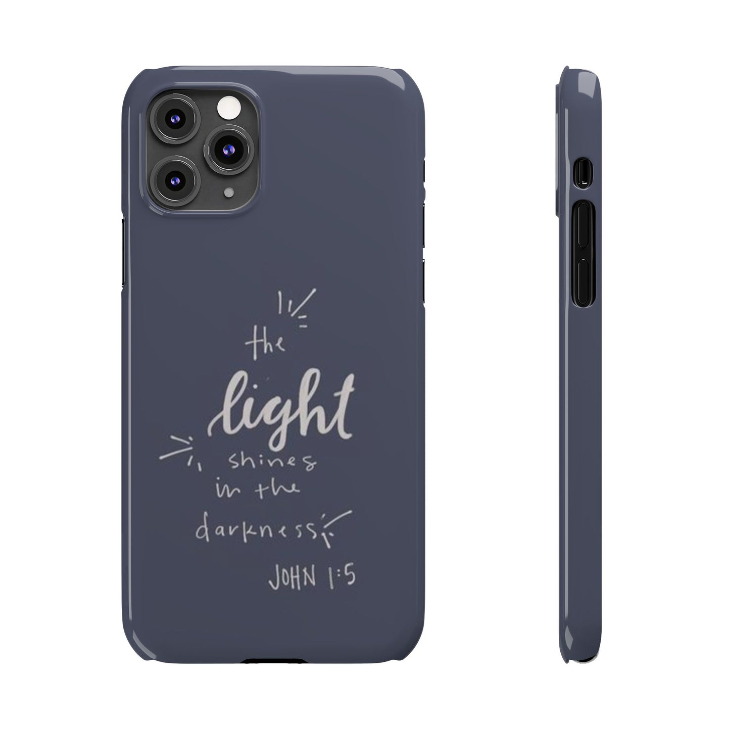 The Light Shines in the Darkness (John 1:5) iPhone Slim Phone Case — Christian Scripture Phone Case