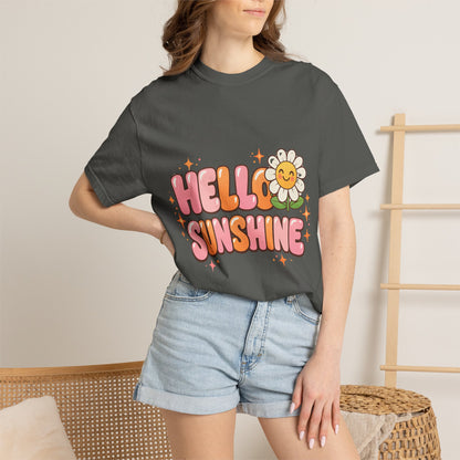 "Hello Sunshine" Retro Daisy Graphic Tee