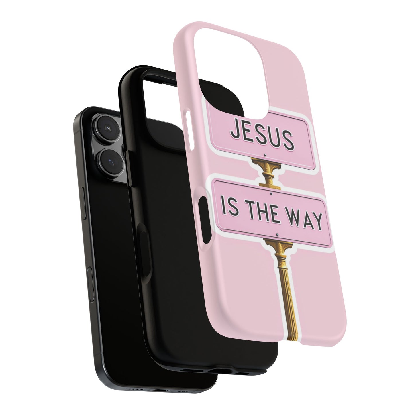 Jesus Is The Way Phone Case — Pink Tough Protective Case
