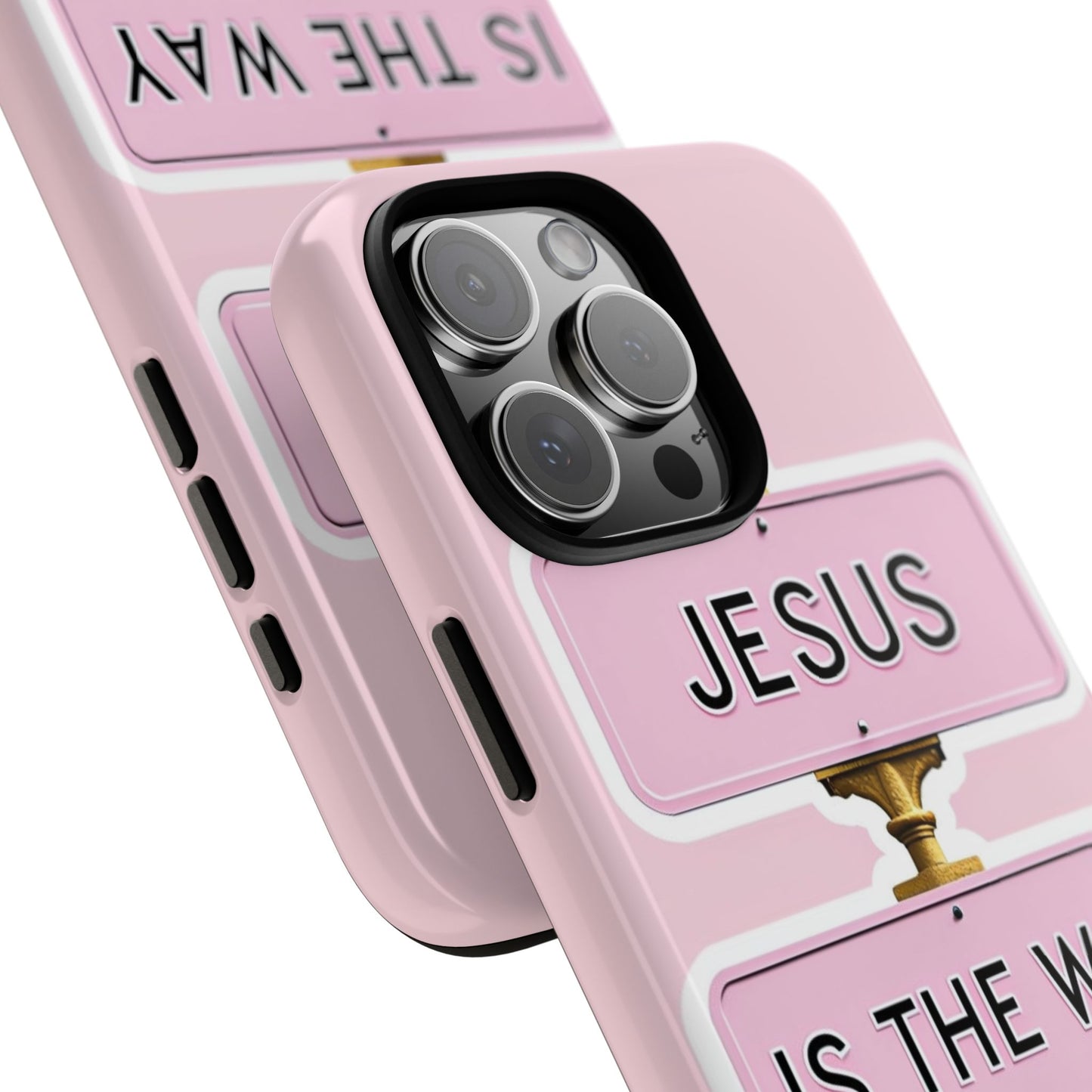 Jesus Is The Way Phone Case — Pink Tough Protective Case