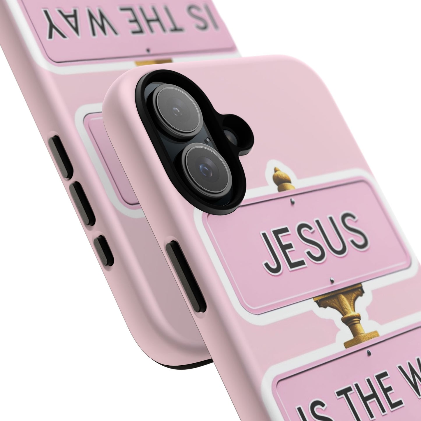 Jesus Is The Way Phone Case — Pink Tough Protective Case