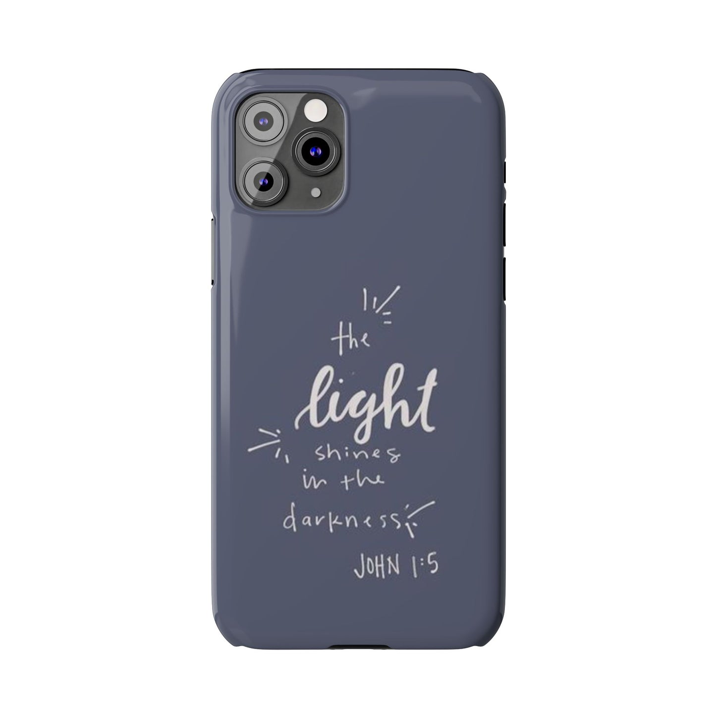 The Light Shines in the Darkness (John 1:5) iPhone Slim Phone Case — Christian Scripture Phone Case