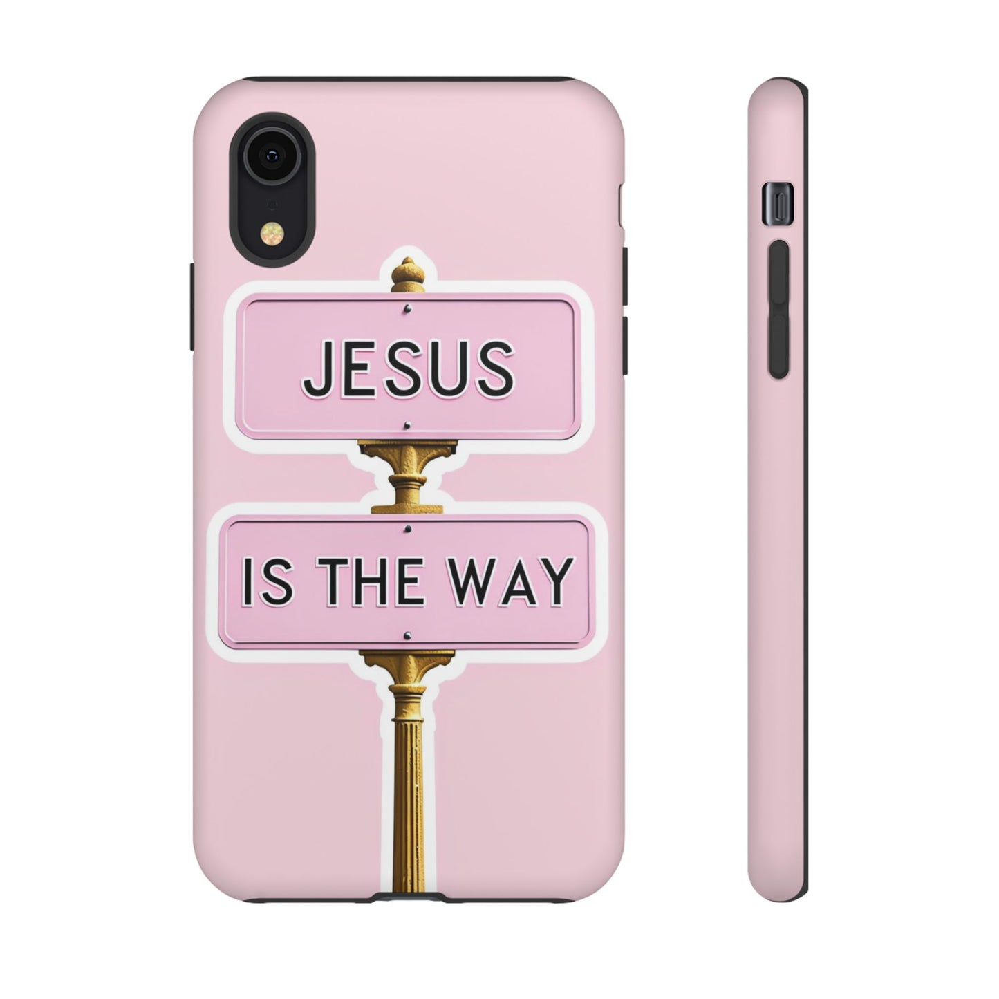 Jesus Is The Way Phone Case — Pink Tough Protective Case
