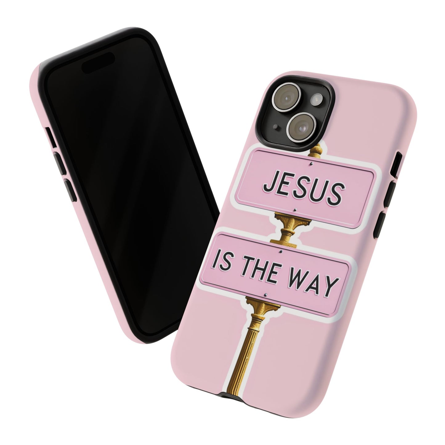 Jesus Is The Way Phone Case — Pink Tough Protective Case