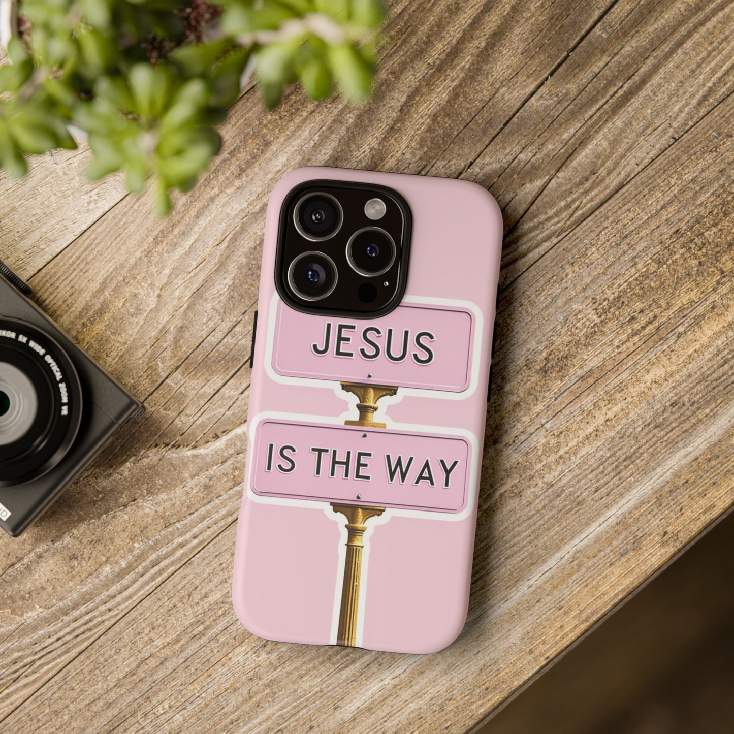 Jesus Is The Way Phone Case — Pink Tough Protective Case