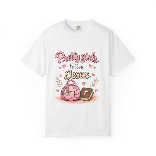 Pretty Girls Follow Jesus T-Shirt — Cute Christian Youth Tee