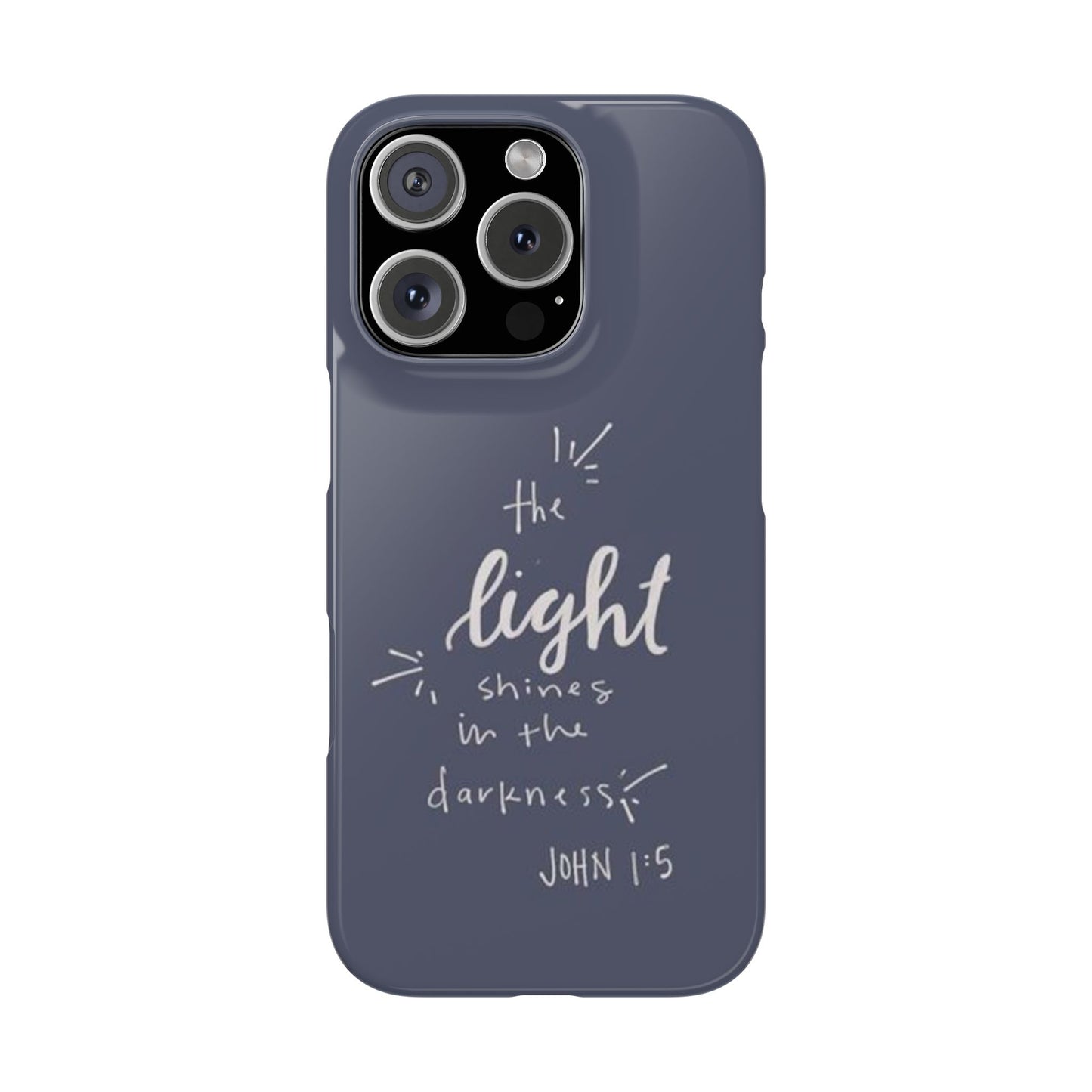 The Light Shines in the Darkness (John 1:5) iPhone Slim Phone Case — Christian Scripture Phone Case