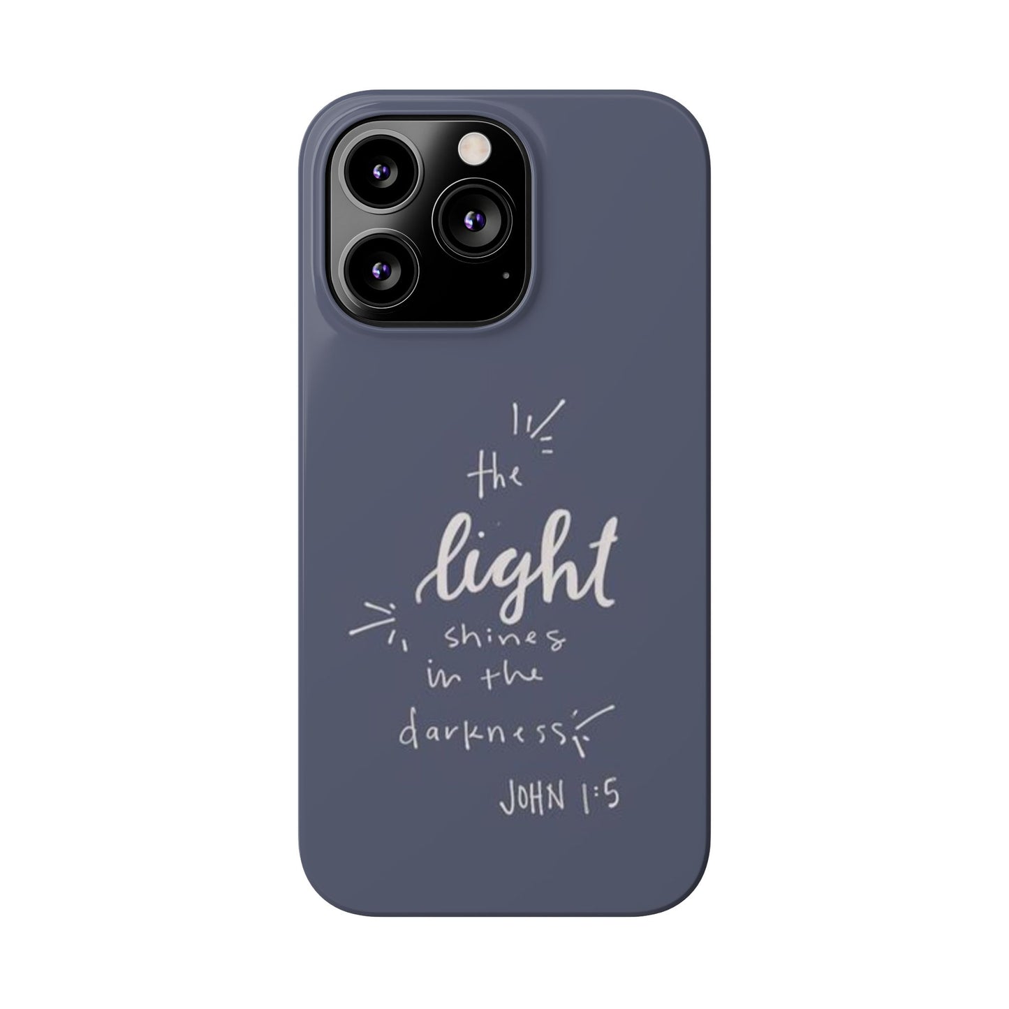 The Light Shines in the Darkness (John 1:5) iPhone Slim Phone Case — Christian Scripture Phone Case