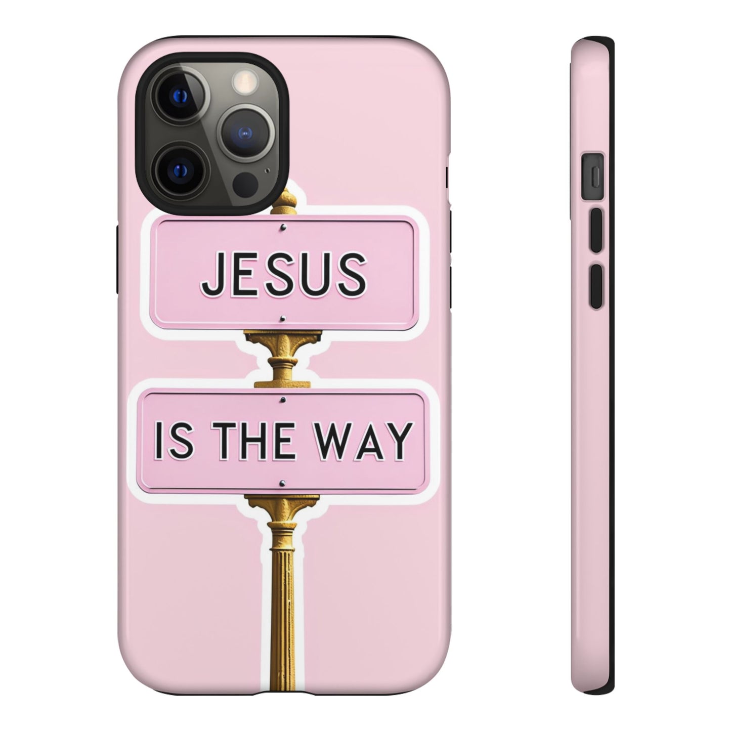 Jesus Is The Way Phone Case — Pink Tough Protective Case