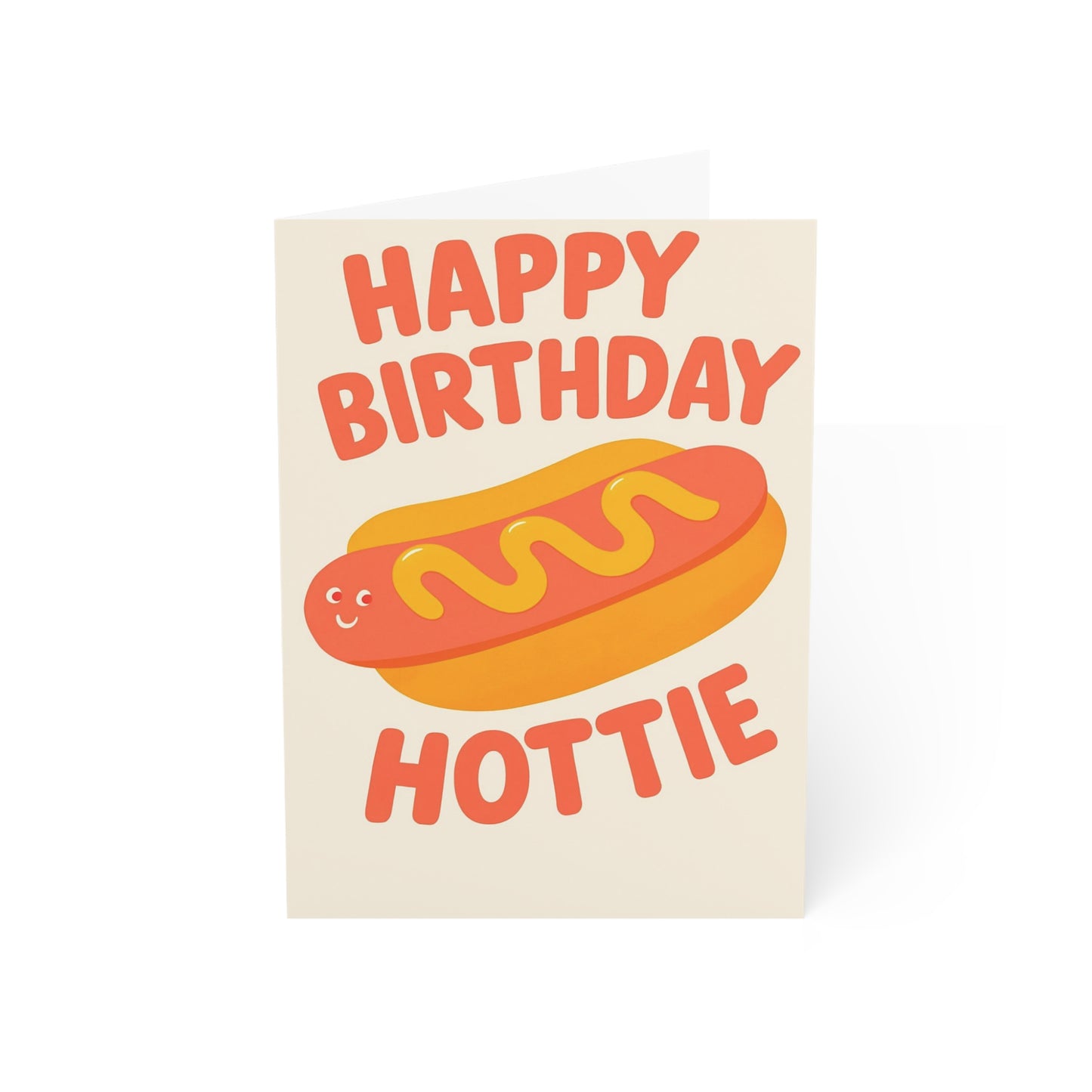 Funny Birthday Card | Happy Birthday Hottie | Cute Pun Card | Food Themed Greeting Card