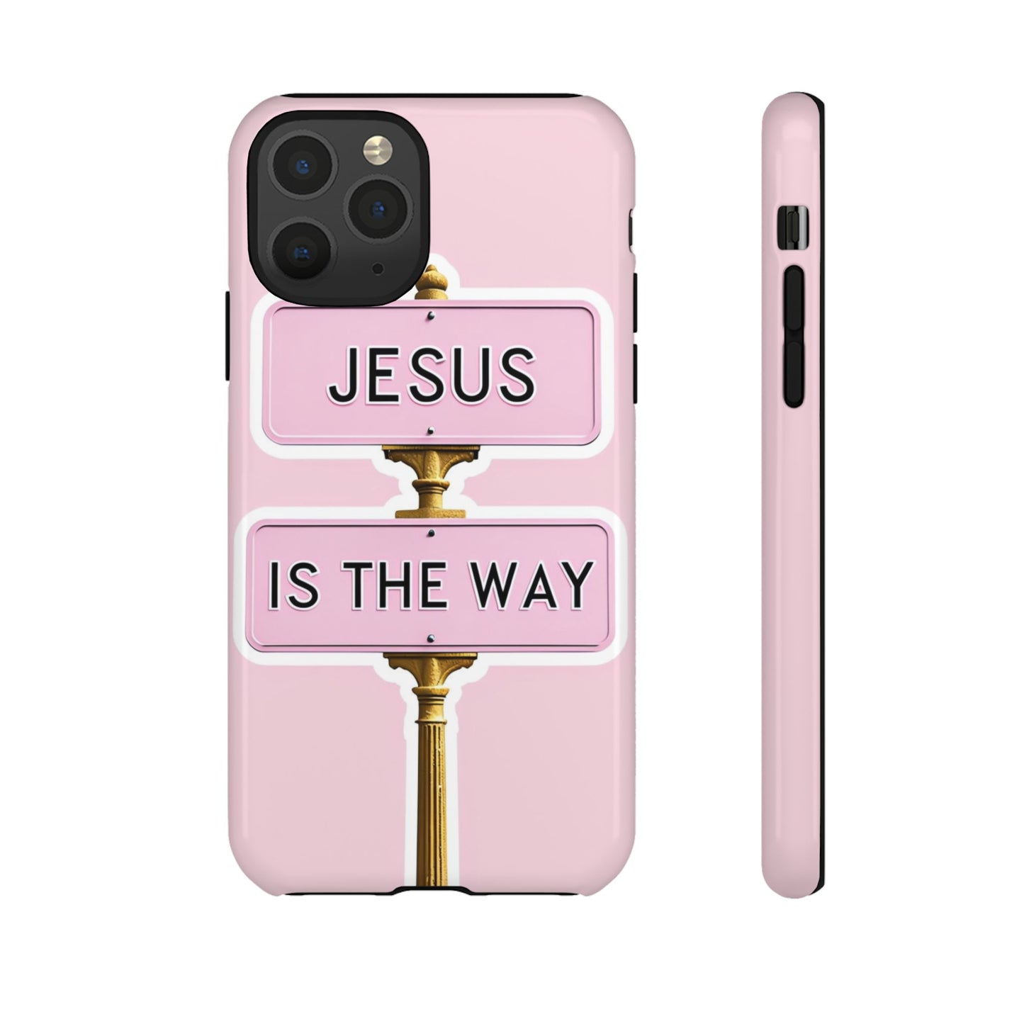 Jesus Is The Way Phone Case — Pink Tough Protective Case