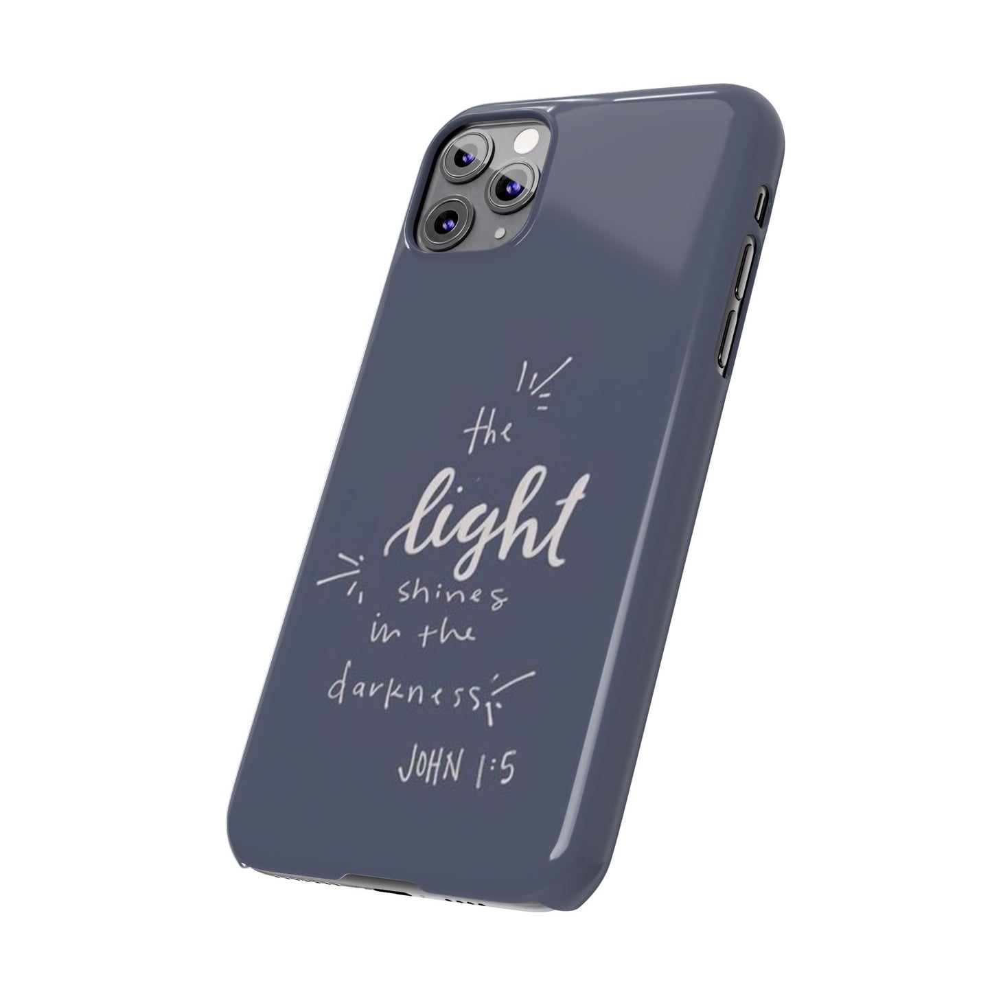 The Light Shines in the Darkness (John 1:5) iPhone Slim Phone Case — Christian Scripture Phone Case