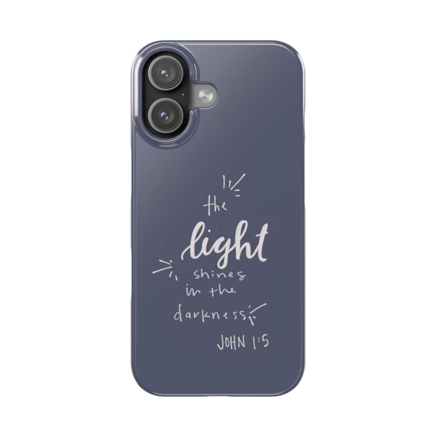 The Light Shines in the Darkness (John 1:5) iPhone Slim Phone Case — Christian Scripture Phone Case