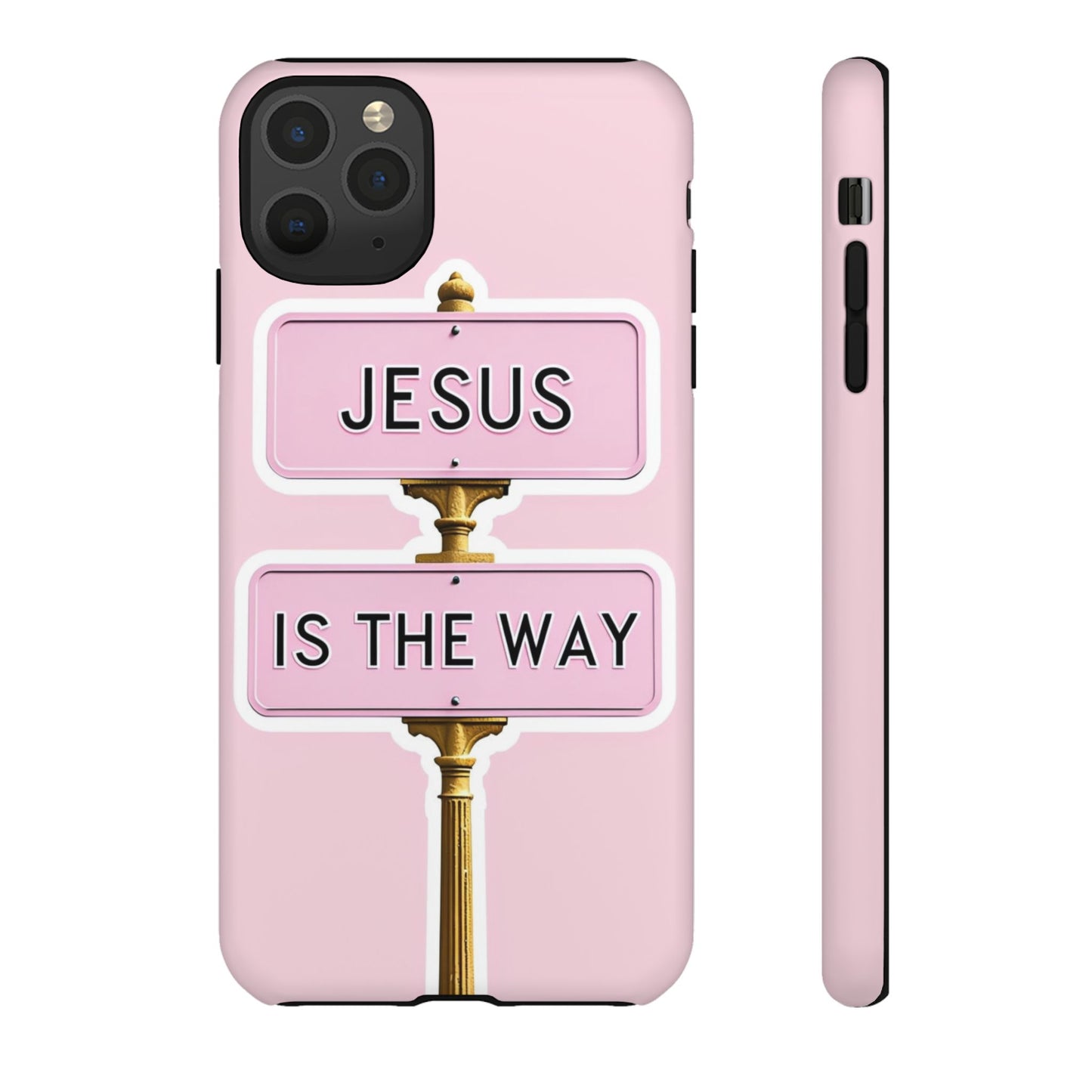 Jesus Is The Way Phone Case — Pink Tough Protective Case