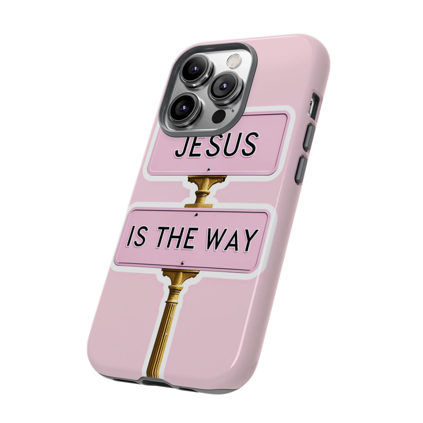 Jesus Is The Way Phone Case — Pink Tough Protective Case
