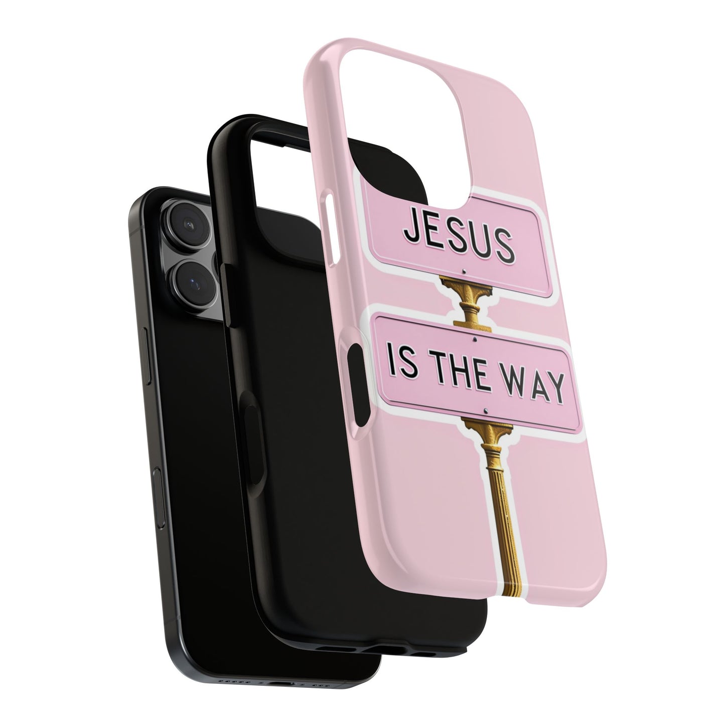 Jesus Is The Way Phone Case — Pink Tough Protective Case
