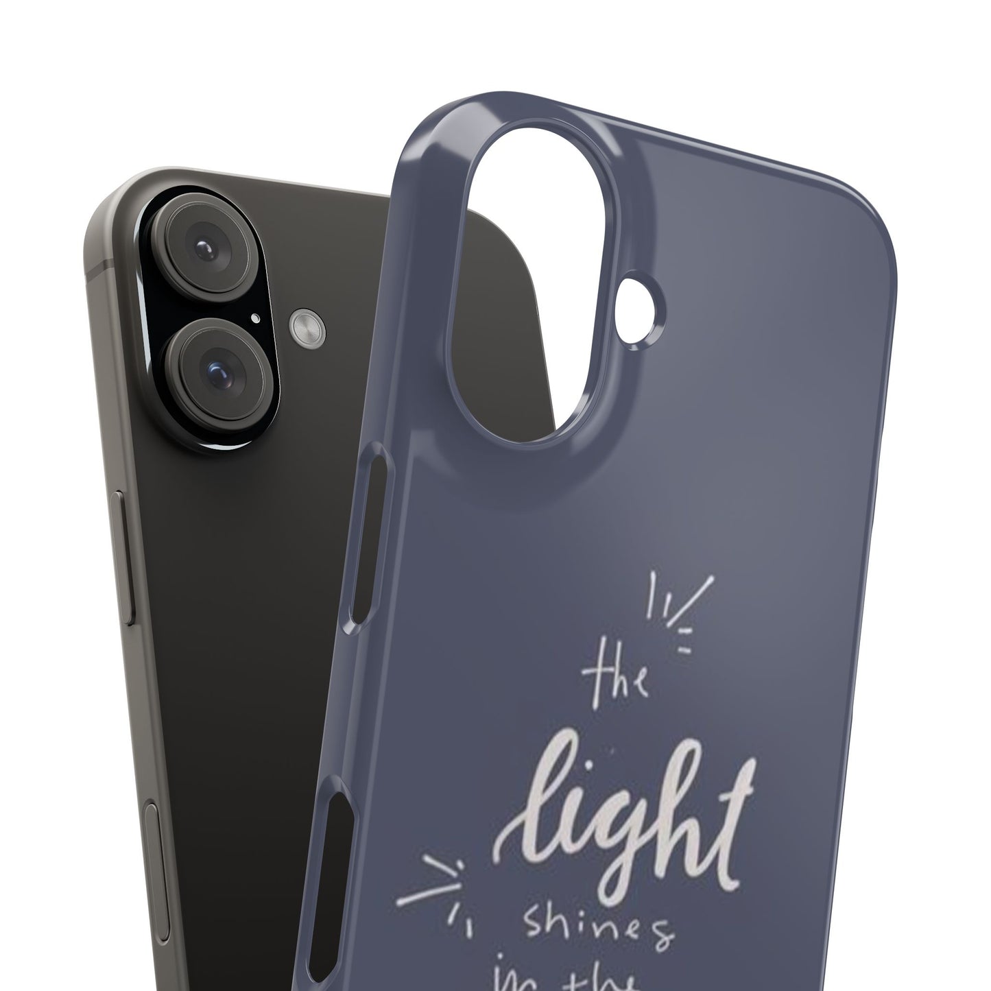 The Light Shines in the Darkness (John 1:5) iPhone Slim Phone Case — Christian Scripture Phone Case