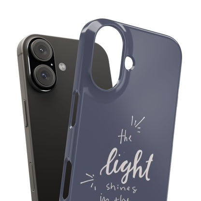 The Light Shines in the Darkness (John 1:5) iPhone Slim Phone Case — Christian Scripture Phone Case