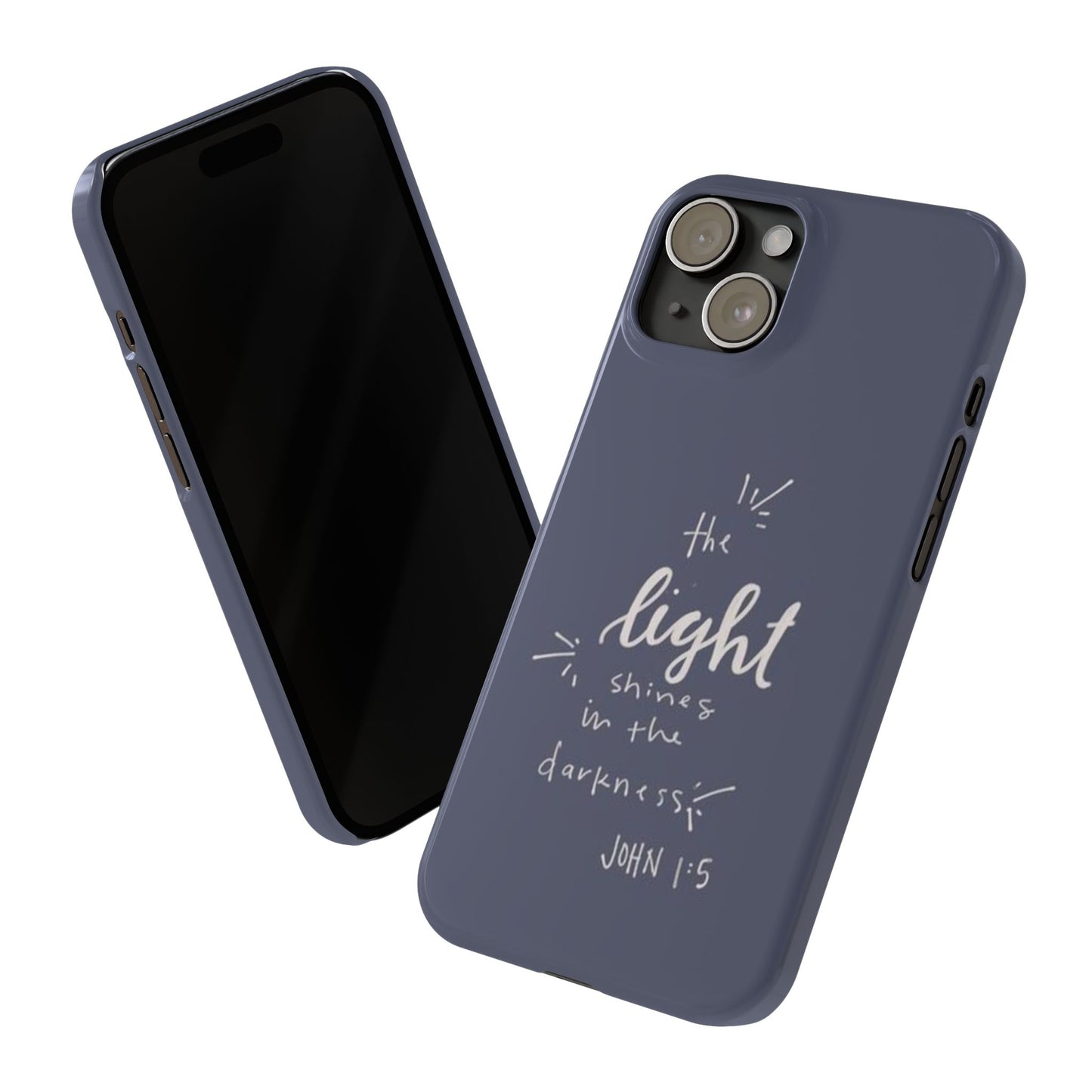 The Light Shines in the Darkness (John 1:5) iPhone Slim Phone Case — Christian Scripture Phone Case