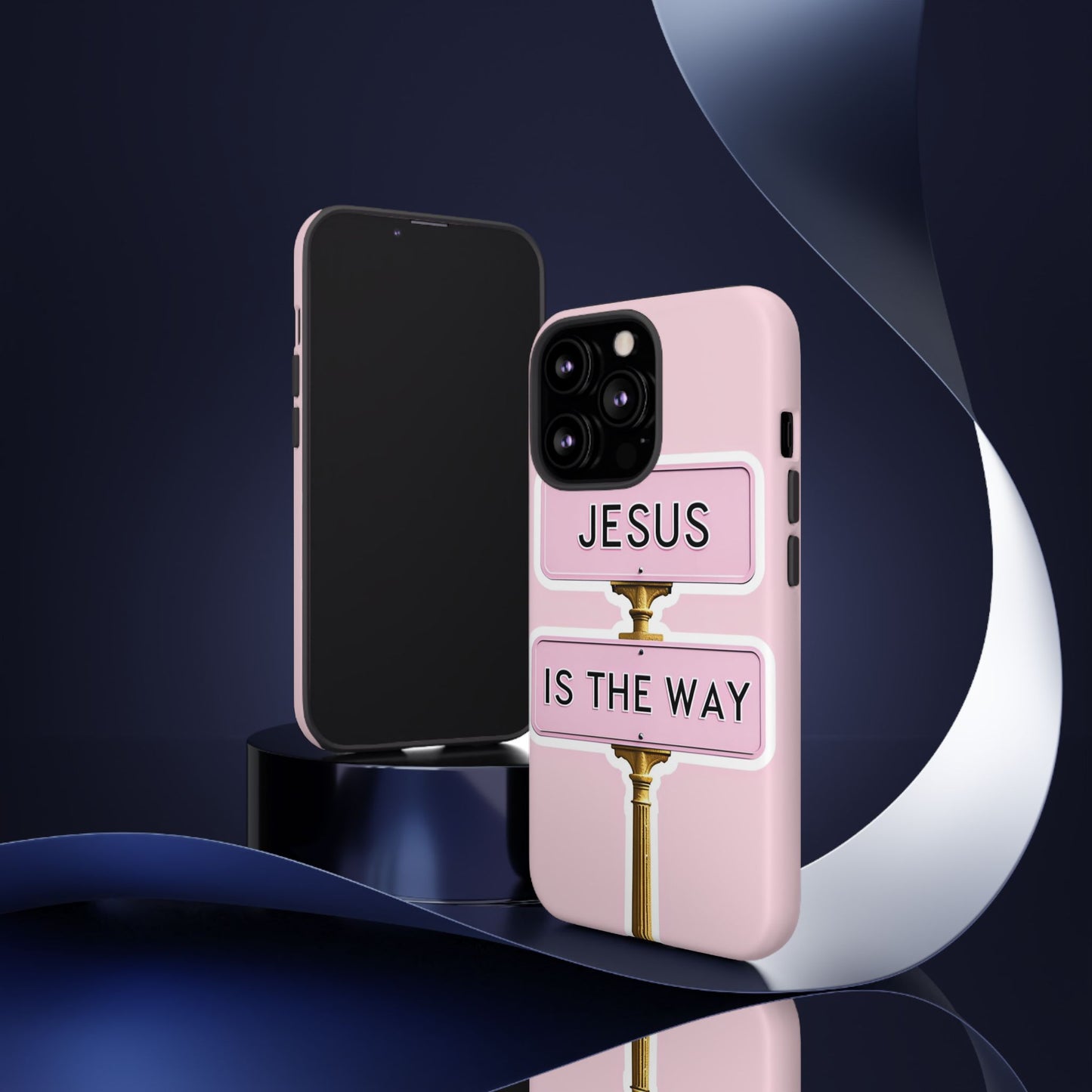 Jesus Is The Way Phone Case — Pink Tough Protective Case