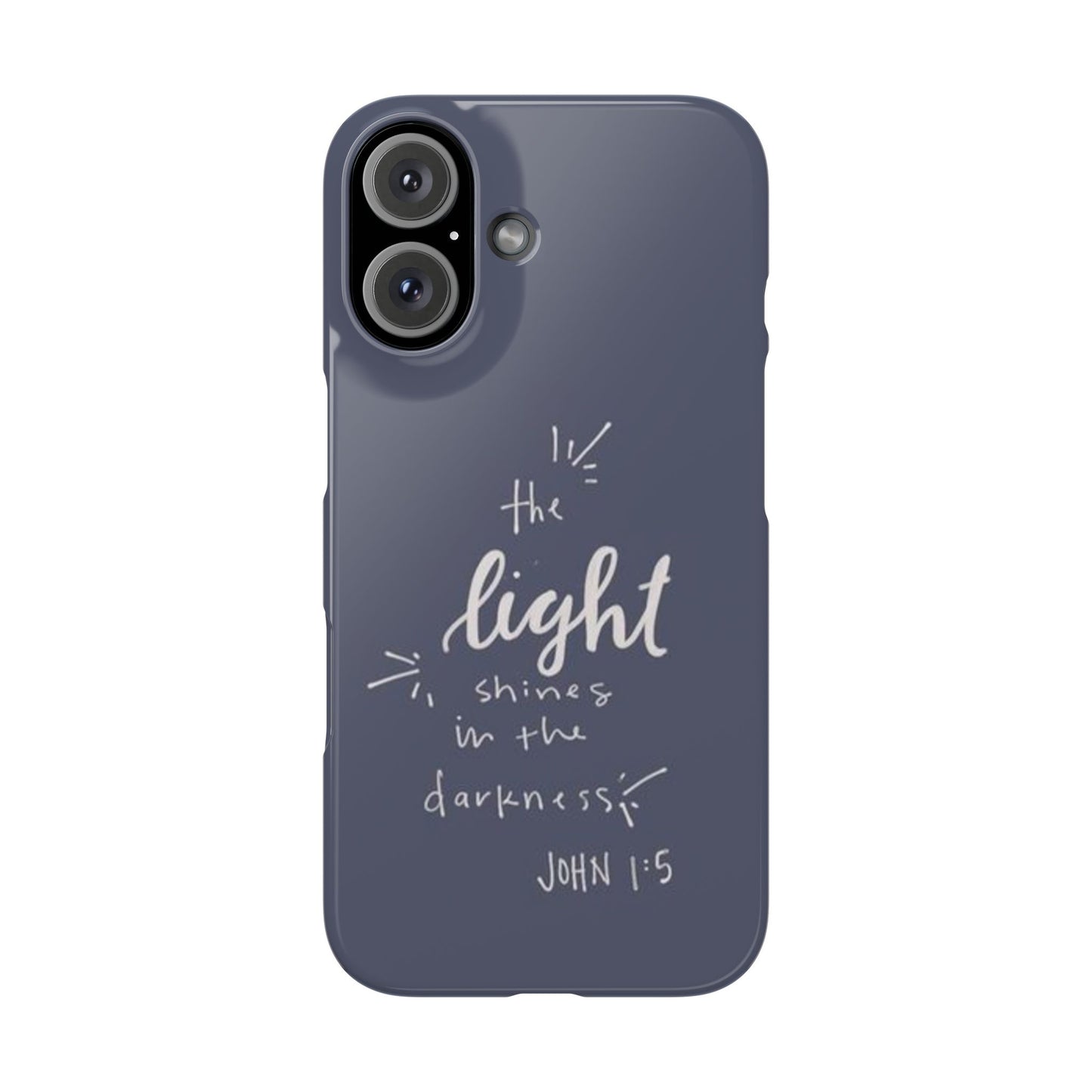 The Light Shines in the Darkness (John 1:5) iPhone Slim Phone Case — Christian Scripture Phone Case